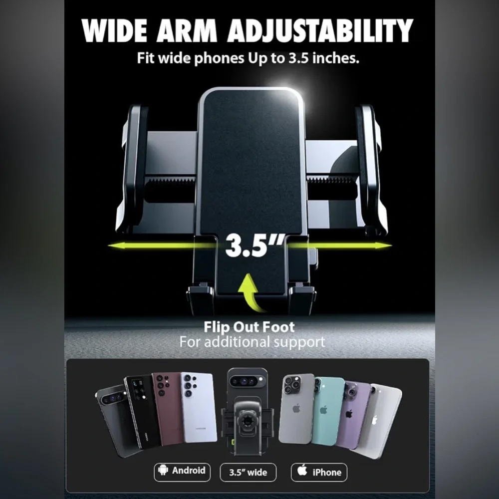 Bracketron Cell Phone Holder TripGrip Dashboard & Windshield, One-Hand Release